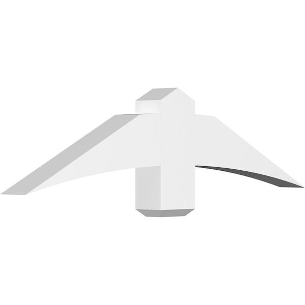 Ekena Millwork Bellingham Architectural Grade PVC Gable Bracket, 48"W x 12"H x 4"D x 6"F, 6/12 Pitch GBP048X12X0406BEL00 - main